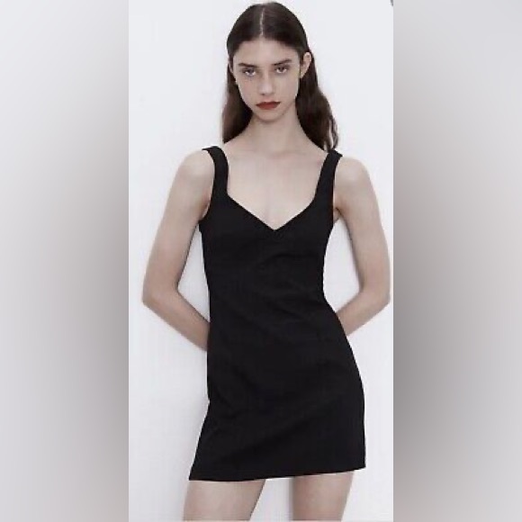[Zara] little black fitted dress size small - Picture 5 of 5